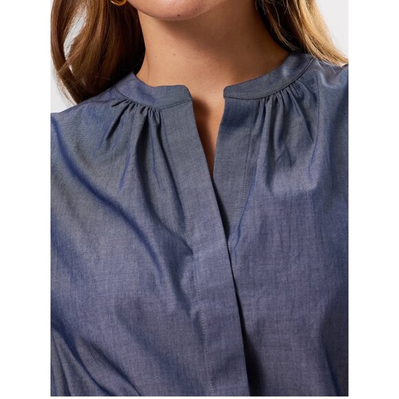 NWT Amour Vert Kylen Organic Cotton Chambray Shirt Dress - Picture 4 of 5